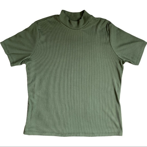 Impressions size L short sleeve Forest green top - Picture 1 of 6